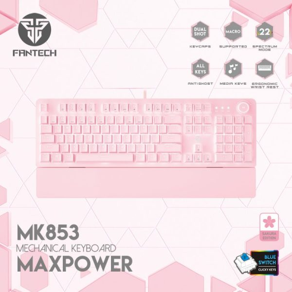 Fantech Mehanička Gamig Tastatura MK853 Sakura Edition (Blue Switch)