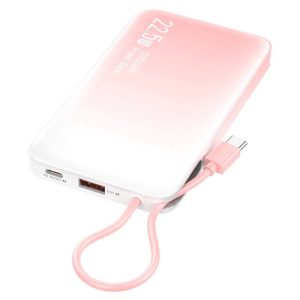 Konfulon A36Q 10000mAh power bank pink – prednji prikaz
